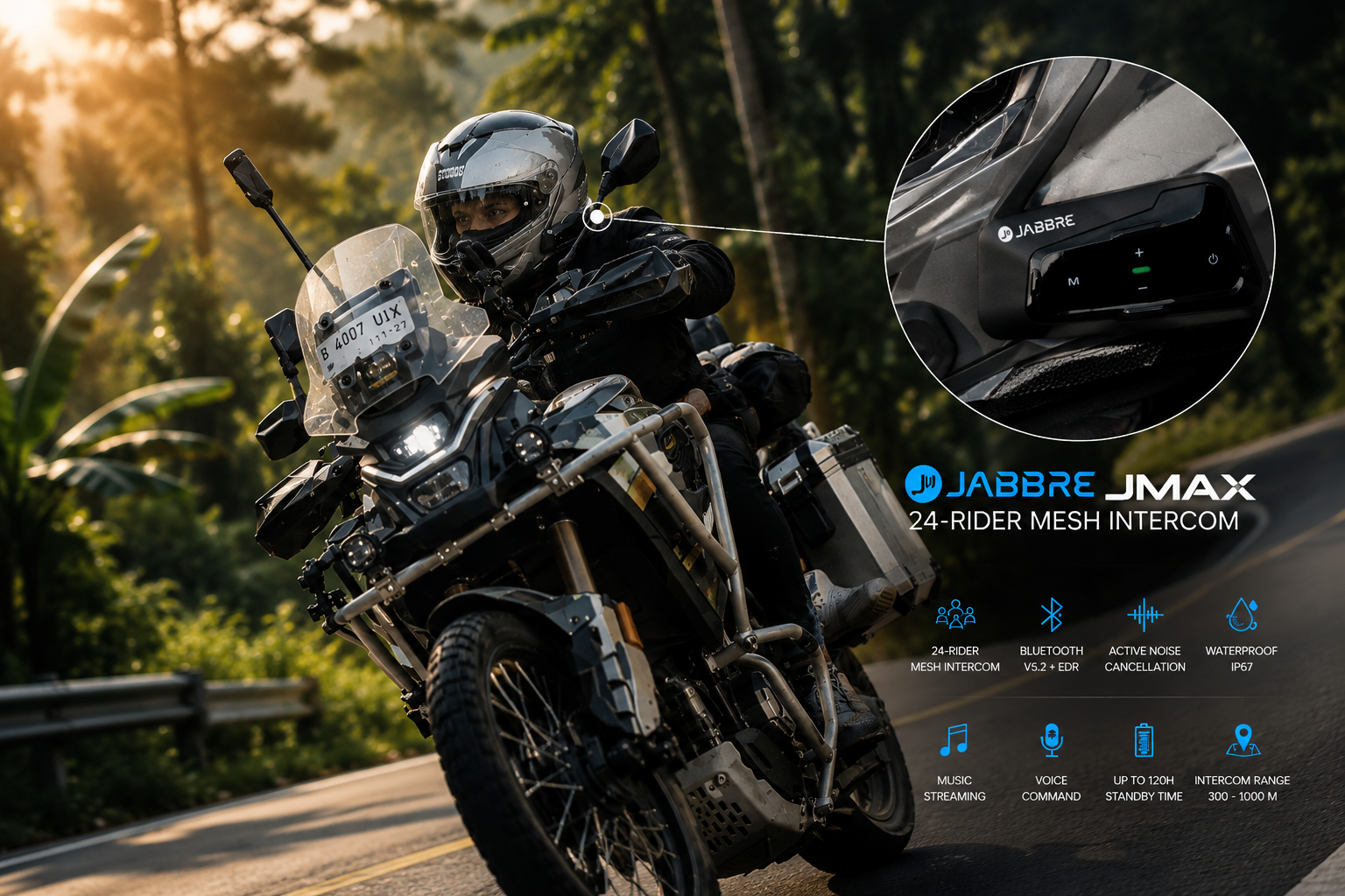 Rider menggunakan JABBRE JMAX